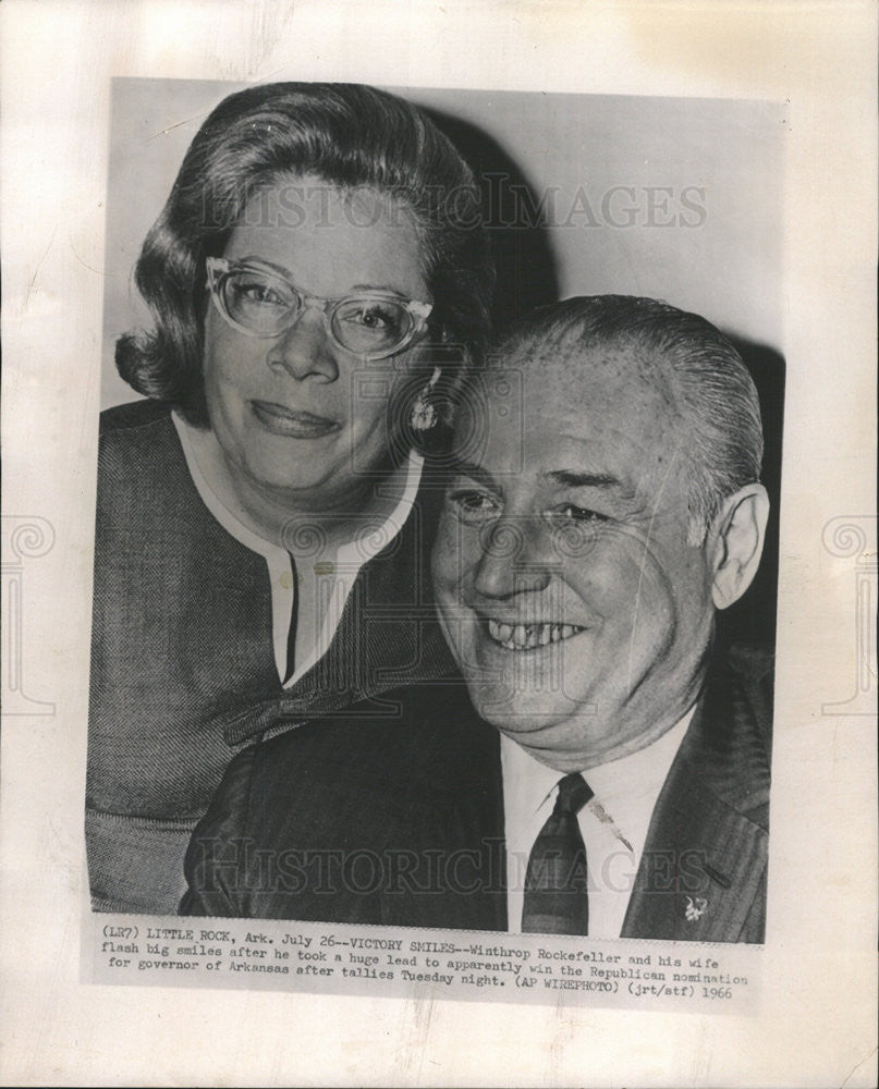 1966 Press Photo Winthrop Rockefeller Republican Nomination Governor Arkansas - Historic Images