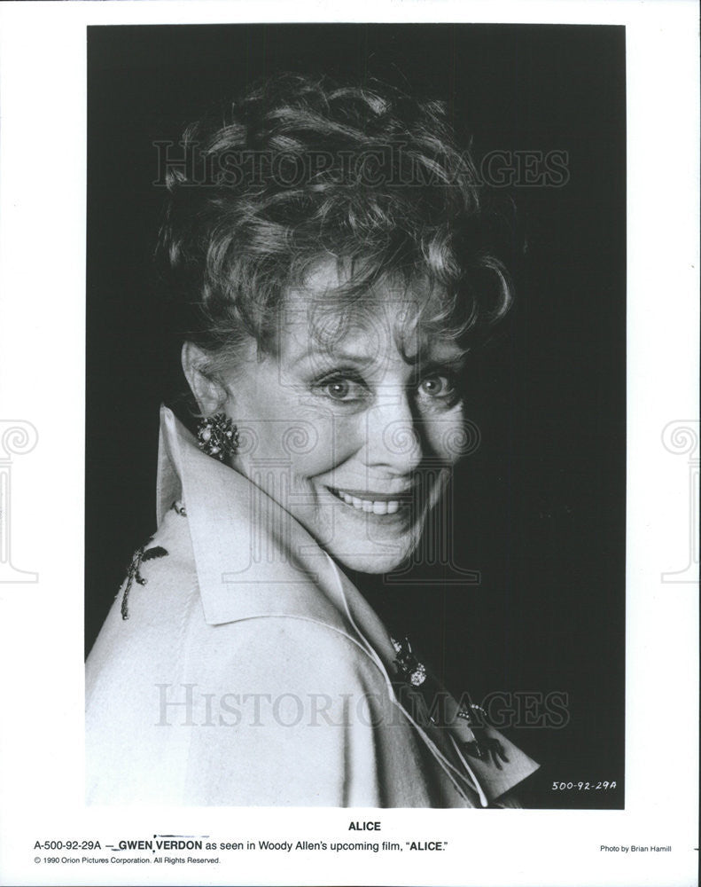 1990 Press Photo Gwen Verdon Actress and Dancer - Historic Images