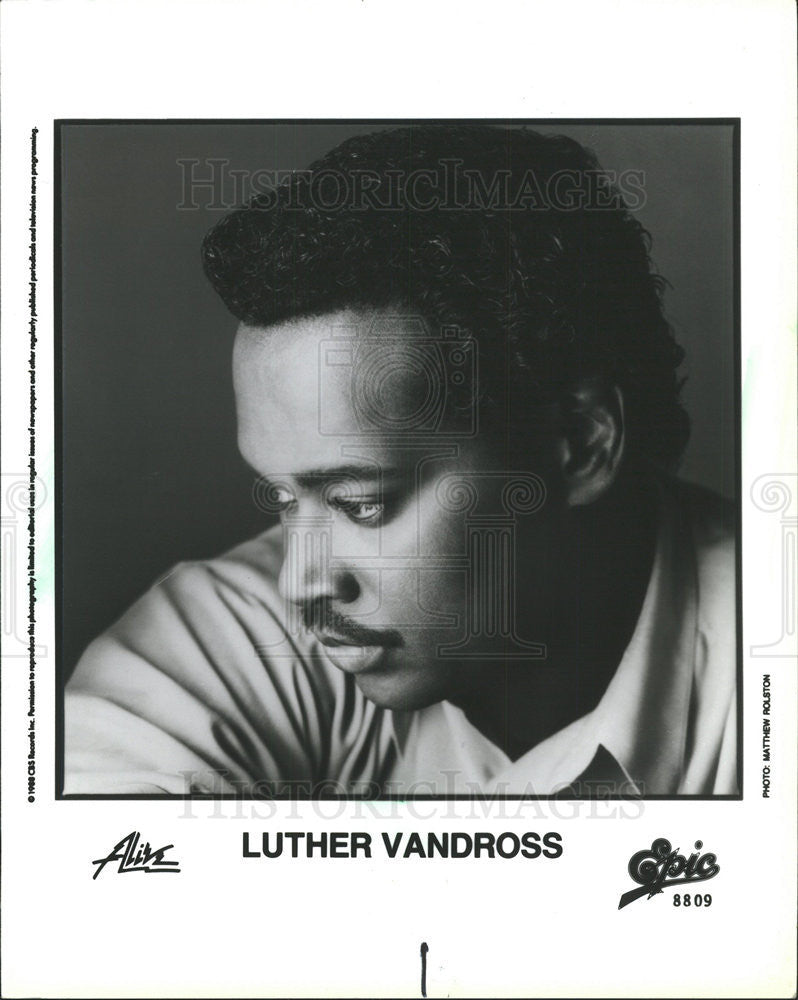 1988 Press Photo LUTHER VANDROSS AMERICAN SINGER SONGWRITER PRODUCER - Historic Images