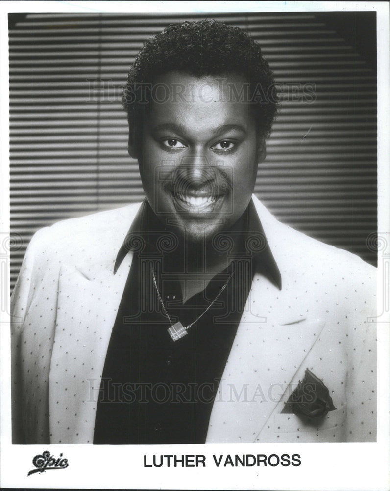 1985 Press Photo Luther Vandross American SInger-Songwriter &amp; Record Producer - Historic Images