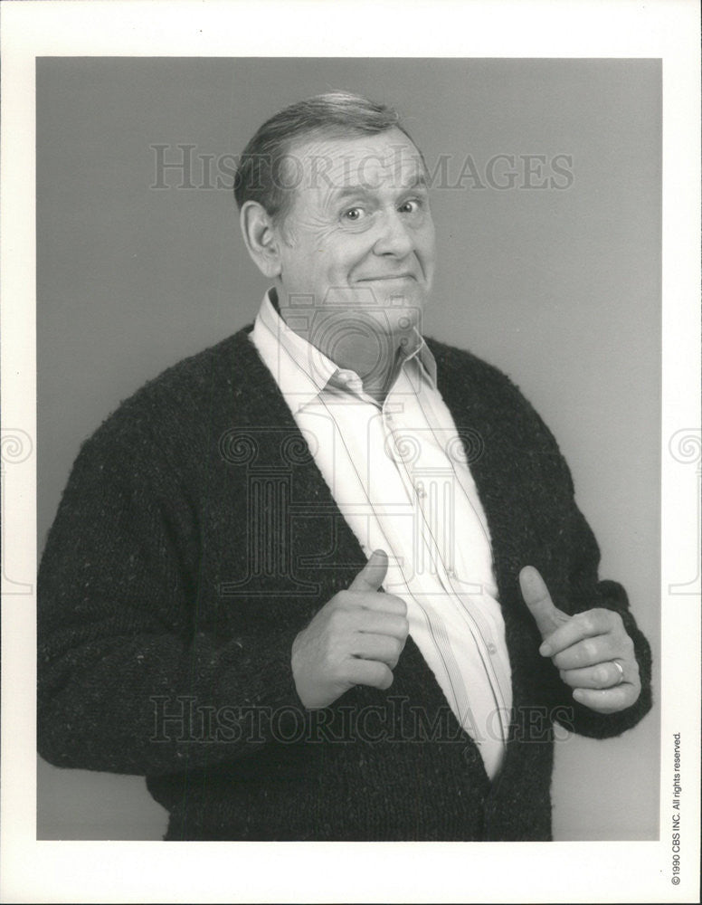 1990 Press Photo Eugene Roche Actor Pat Callahan Lenny CBS - Historic Images