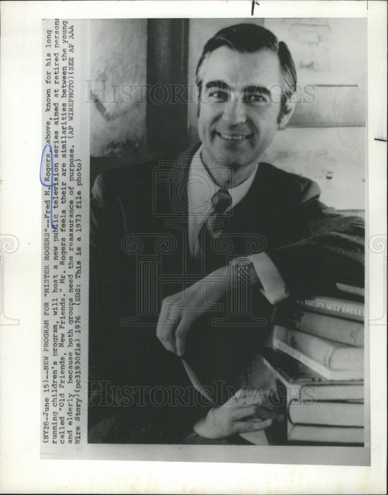 1976 Press Photo Fred M. Rogers Host OLD FRIENDS, NEW FRIENDS - Historic Images