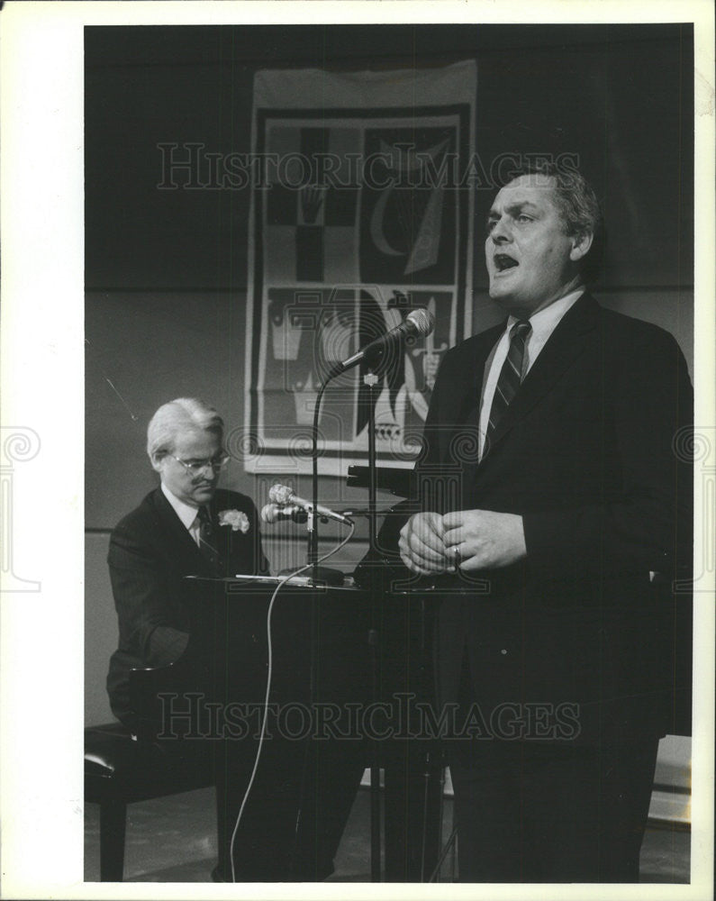 Press Photo Alderman Ed, Senate President Phill Rock National Irish Songs - Historic Images