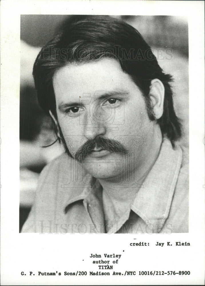 1985 Press Photo John Varley, Author TITAN - Historic Images