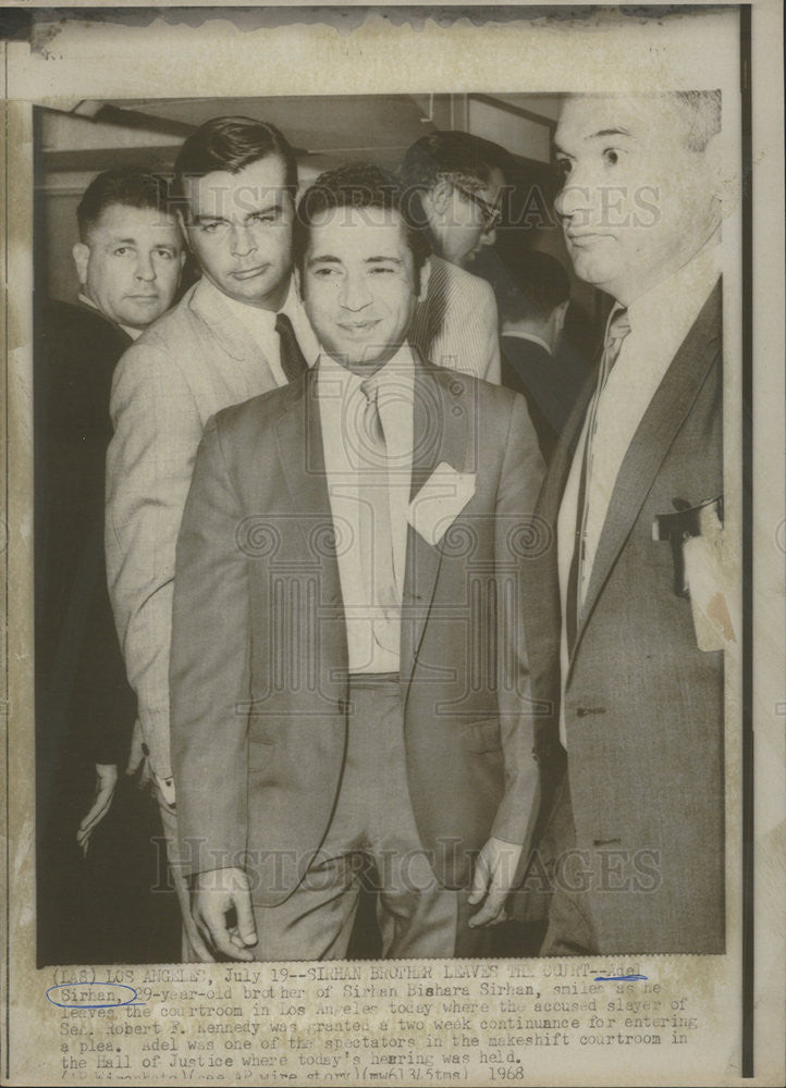 1968 Press Photo Adel Sirhan, brother of Sirhan Sirhan, Killer of Robert Kennedy - Historic Images