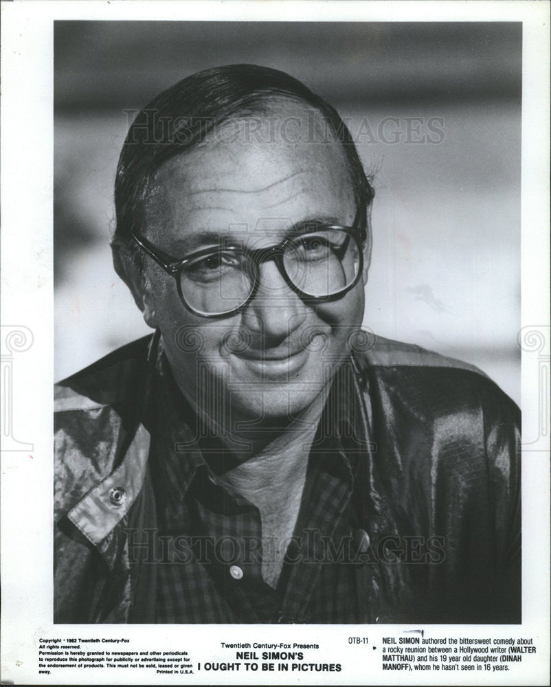 1984 Press Photo Neil Simon Writer Director Author I Ought To Be In Pictures - Historic Images