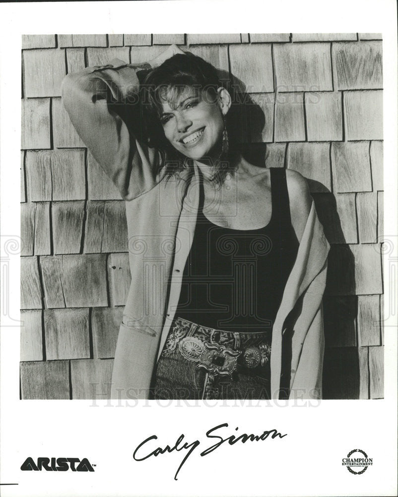 1991 Press Photo Carly Simon Singer Songwriter Musician Author - Historic Images