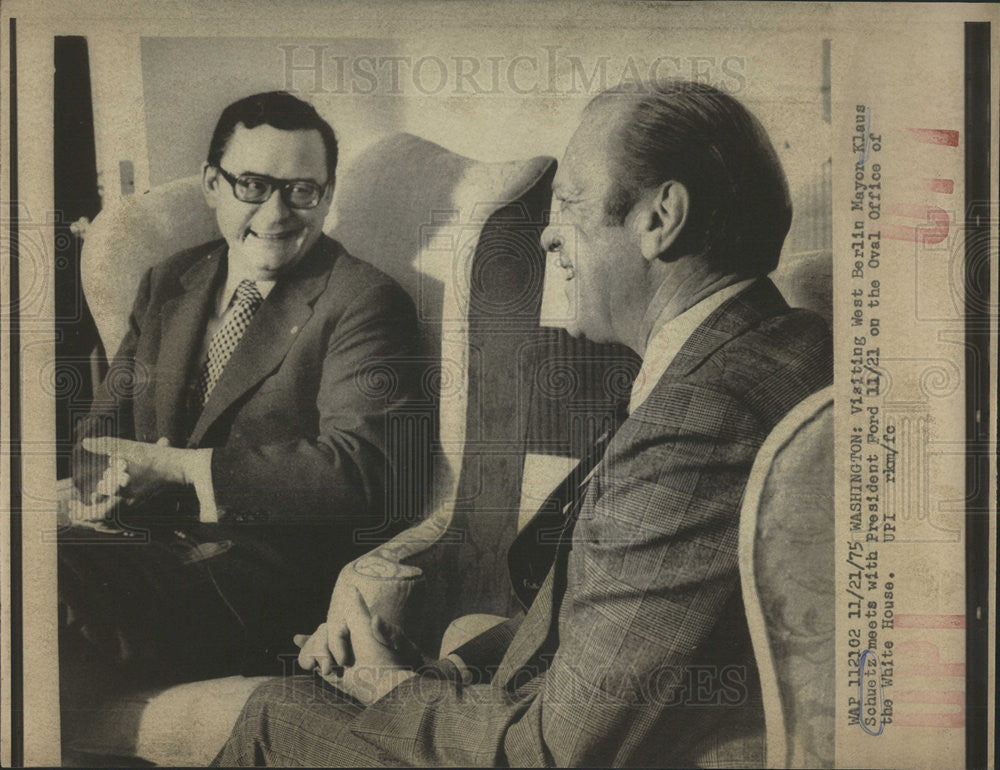 1975 Press Photo West Berlin Mayor Klaus Schuetz - Historic Images