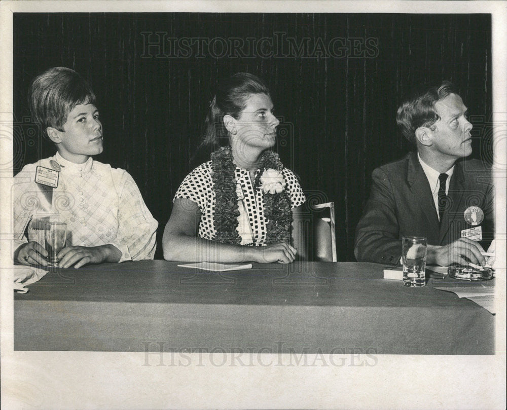 1960 Press Photo Dorothy Fancher, Ann Morton and Jack McDonald at Convention - Historic Images