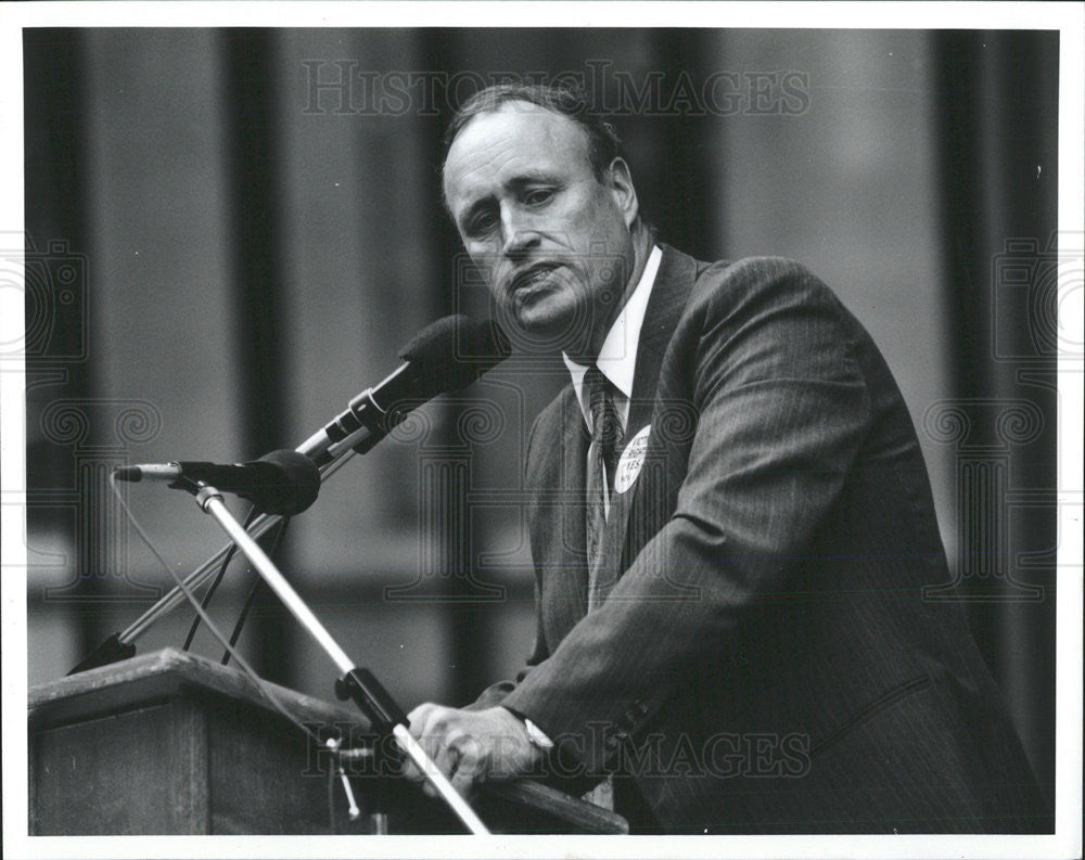 1992 Press Photo General Roland Burris Kansas Robbert Stephan Michael Sheahan - Historic Images