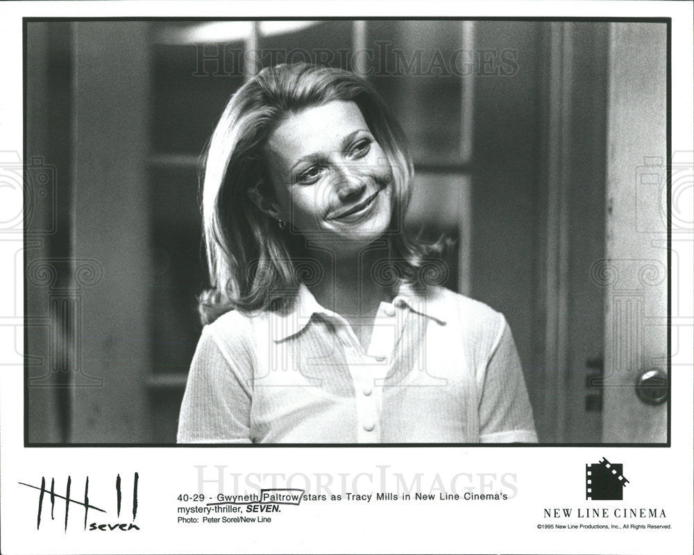 1996 Press Photo Gwyneth Paltrow Tracy Mills New Line Cinemas Mystery Thriller - Historic Images