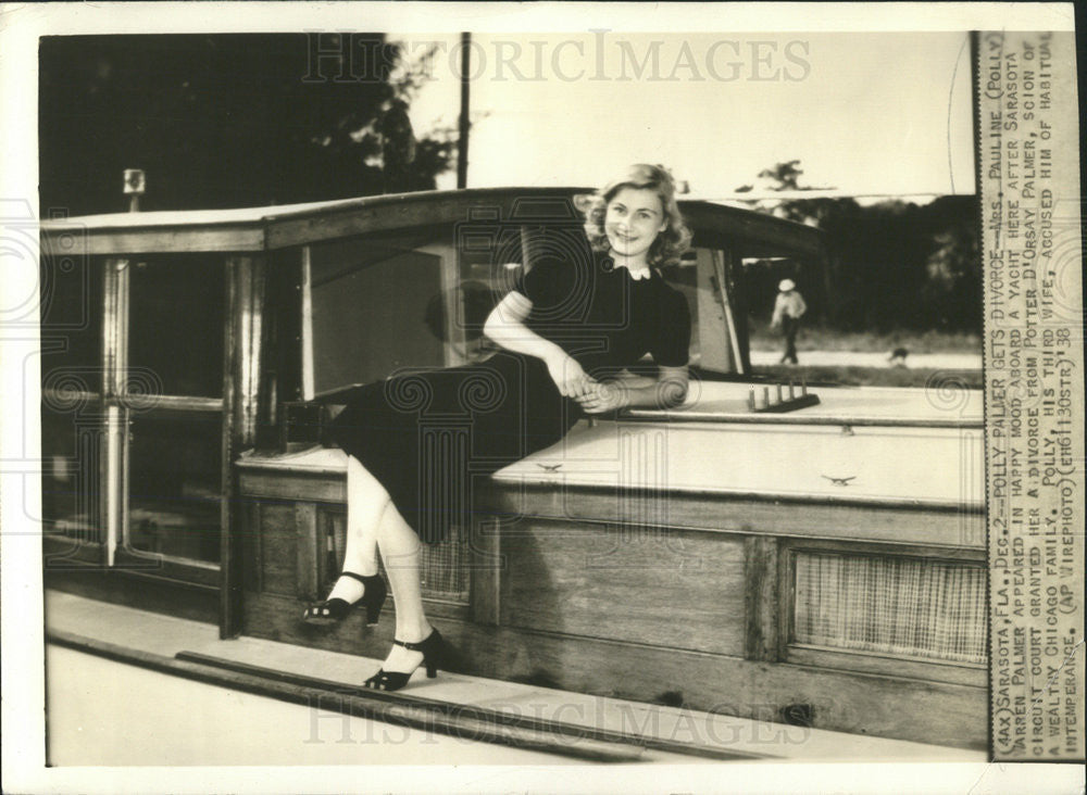 1938 Press Photo Polly Palmer Pauline  Arren Palmer Appeaser - Historic Images