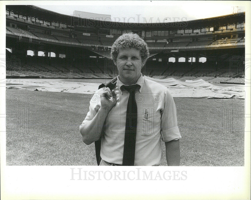 1983 Press Photo Scott Smith White Sox Star Game Chicago Perry Riddle  Comiskey - Historic Images