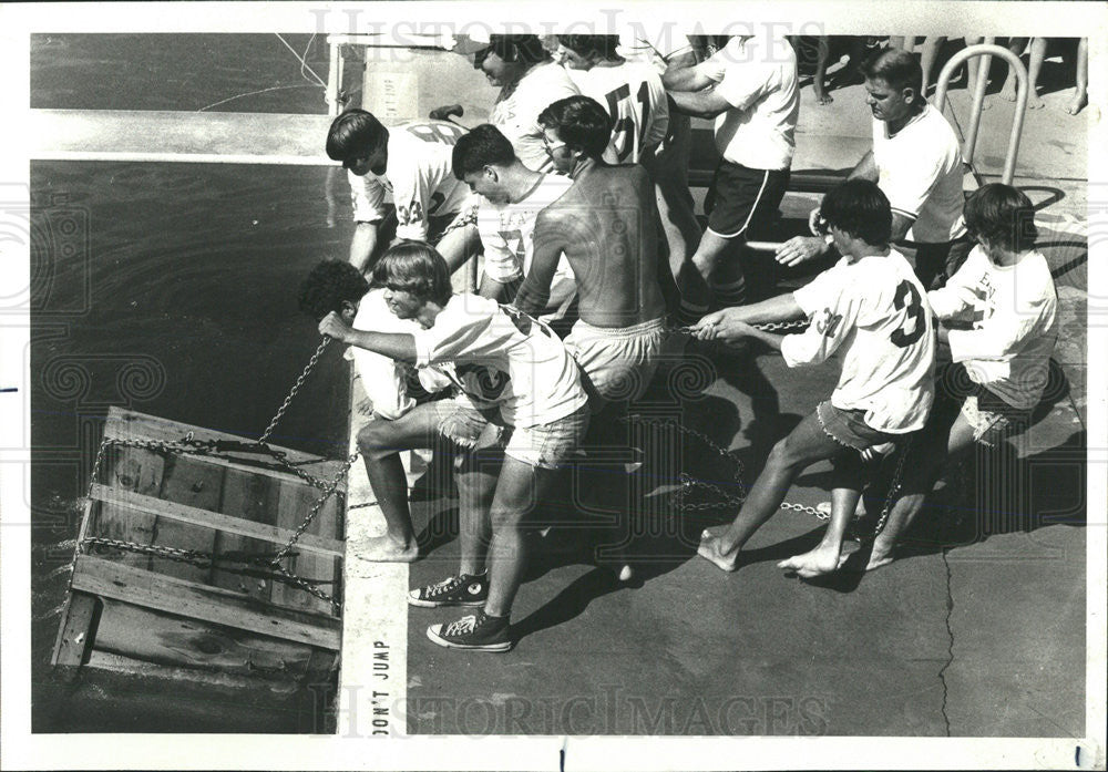 1978 Press Photo Larry Smith &amp; Brian Smith, underwater dive Magicians - Historic Images