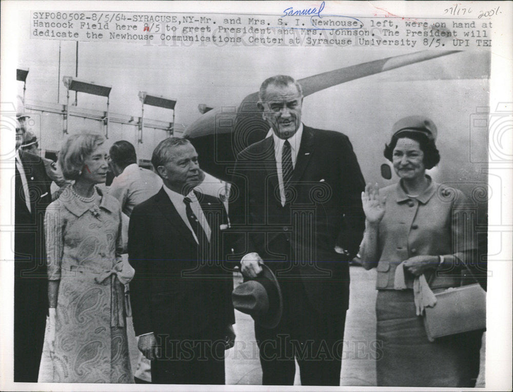 1964 Press Photo Samuel I. Newhouse American Businessman & Philanthropist - Historic Images