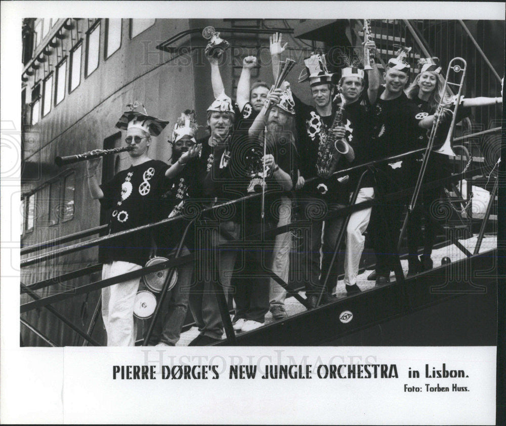 1995 Press Photo Pierre Dorge&#39;s New Jungle Orchestra Denmark government ensemble - Historic Images