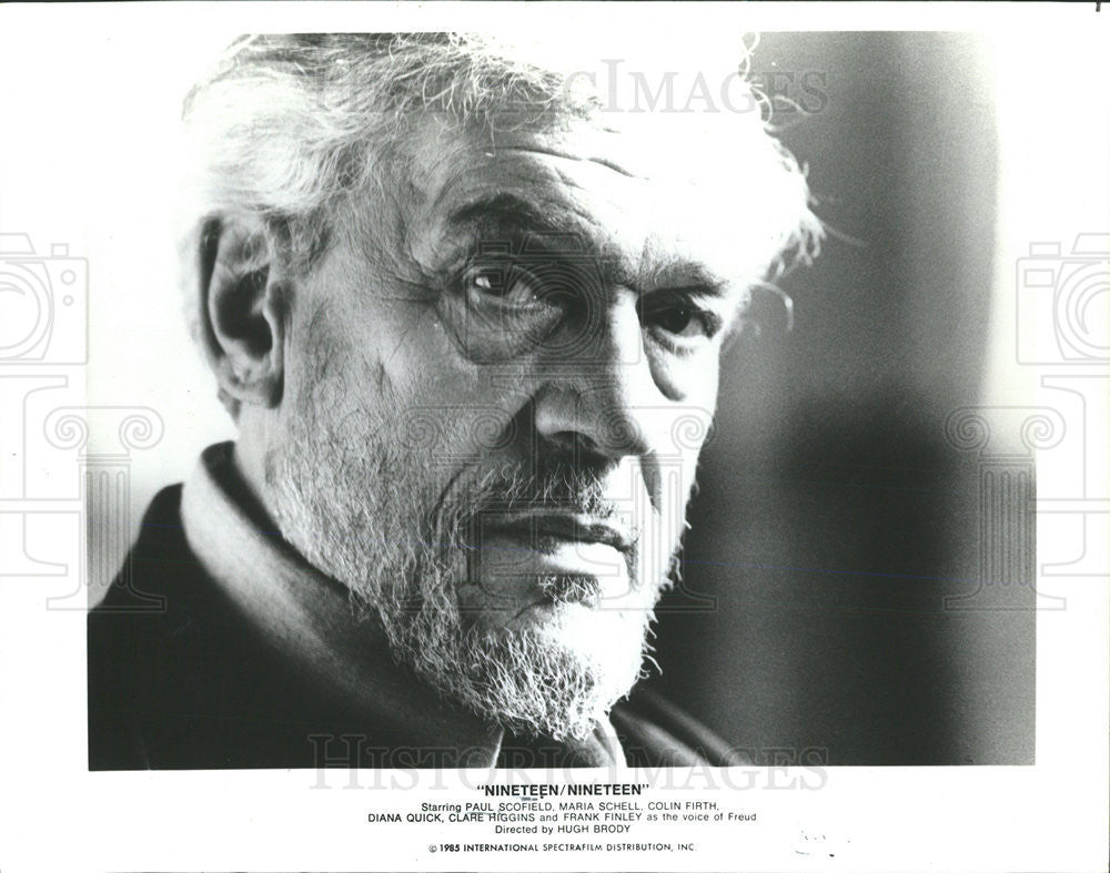 1985 Press Photo Paul Scofield Actor Nineteen Minutes - Historic Images