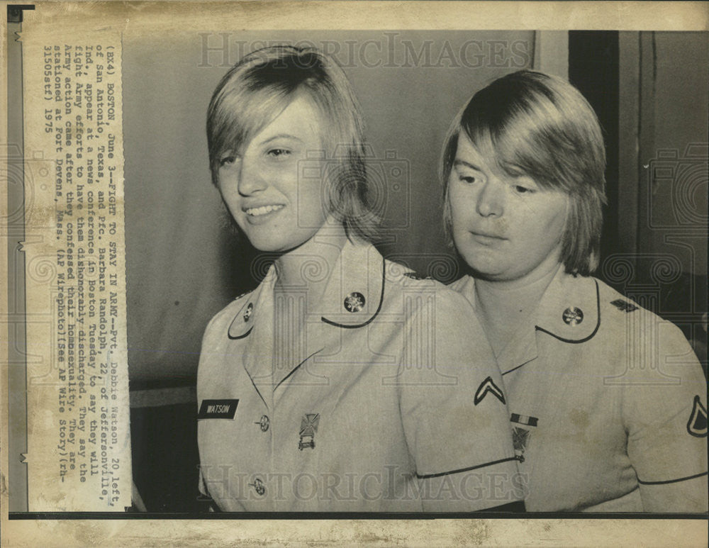 1975 Press Photo Debbie Watson United States Army - Historic Images