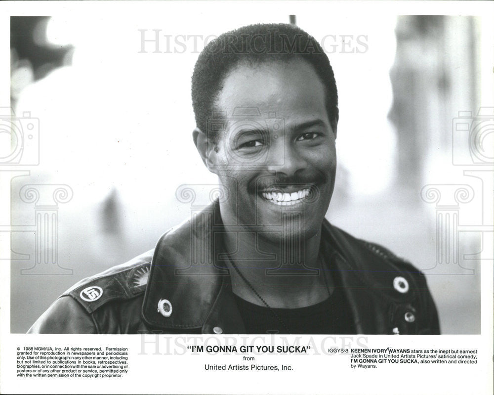 1988 Press Photo Actor Keenen Ivory Wayans I&#39;m Gonna Git You Sucka - Historic Images