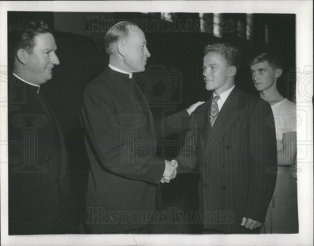 1948 Press Photo Rt Rev Msgr Nicholas Wegner director Boys Town Father Flanagan - Historic Images