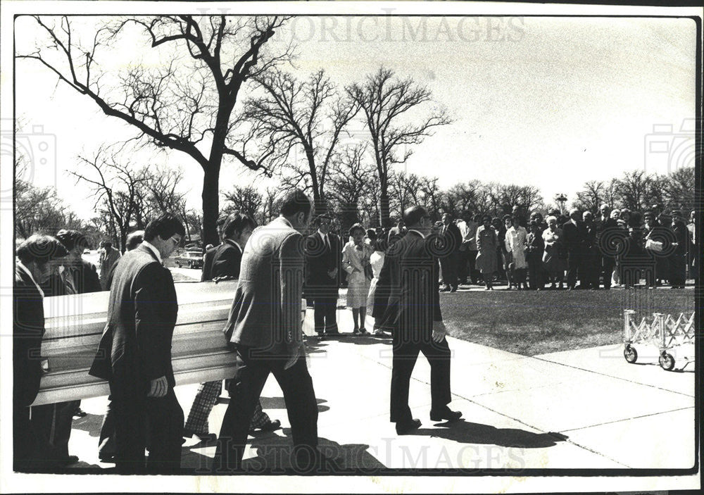 1978 Press Photo Casket of murder victim Bonnie Serpico at Mary Queen of Heaven - Historic Images