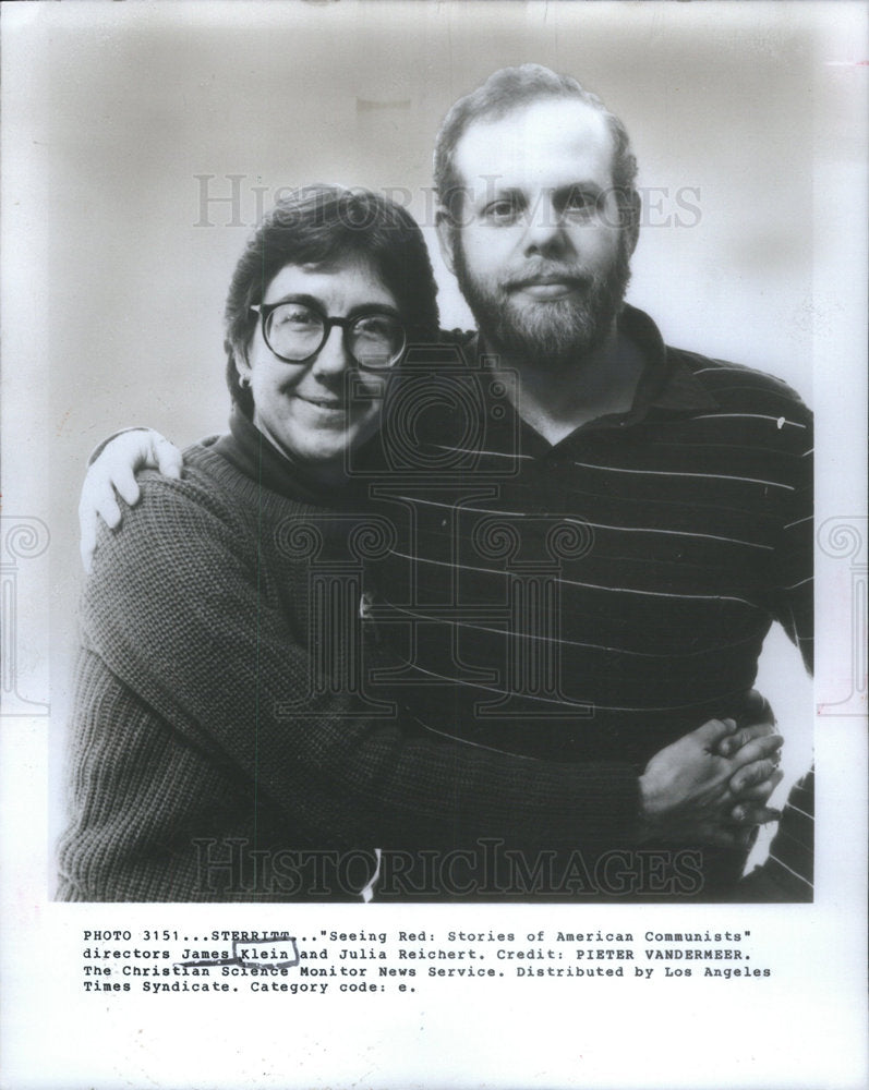 1984 Press Photo James Klein Julia Richert McCarthy Hollywood director communist - Historic Images