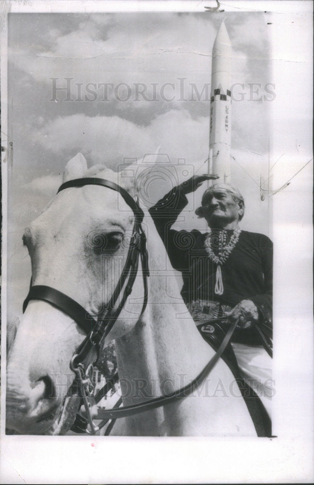 1960 Jeff King Navajo Indian army horse Myer Corporel missile-Historic Images