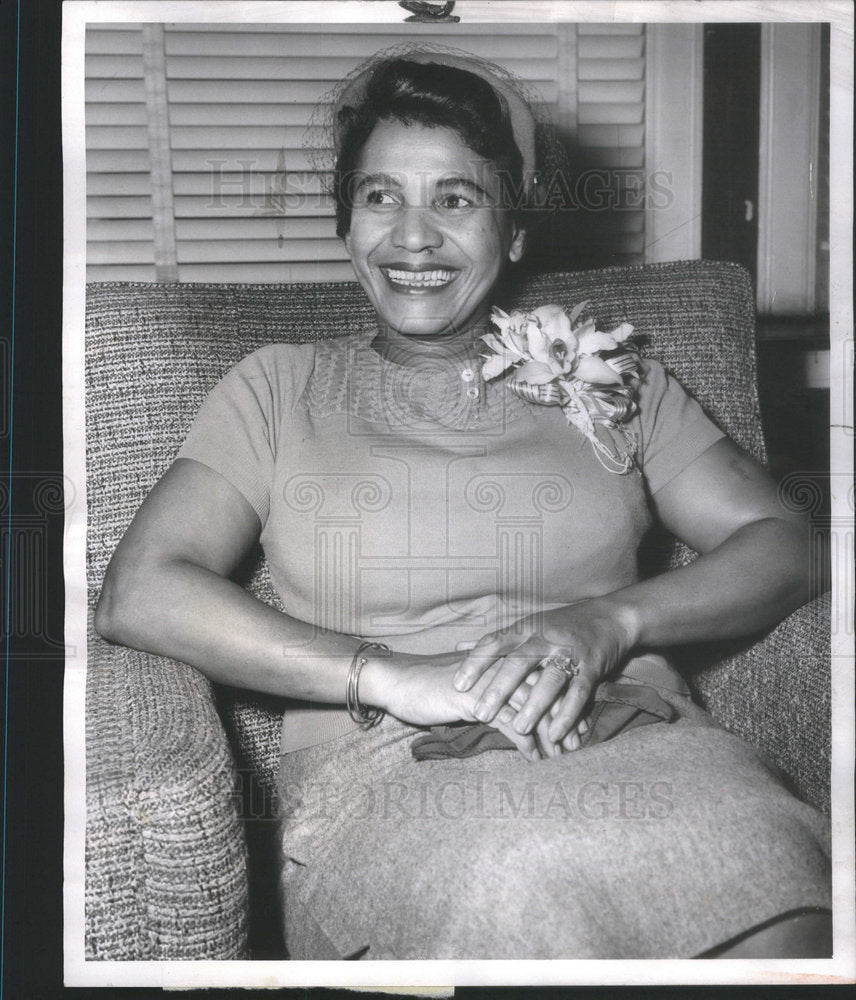 1958 Press Photo Mrs. Iris Winnifred King, Mayor of Kingston, Jamaica - Historic Images