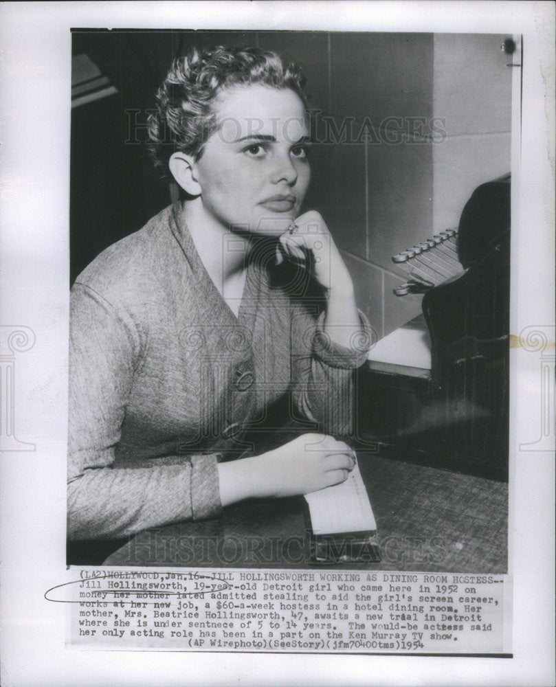 1954 Jill Hollingsworth Detroit girl Dining Room Hostess Beatrice-Historic Images