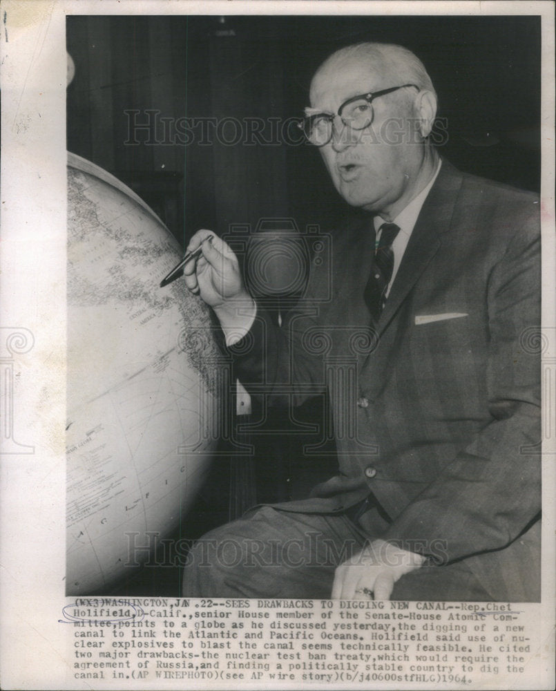 1964 Rep Chef Holifield Senate House Atomic Committee California-Historic Images