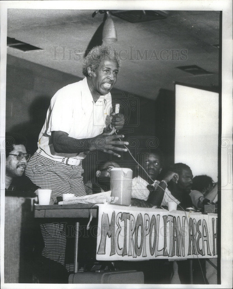 1975 Police Supt James Rochford Robert Lucas chairman community meet-Historic Images