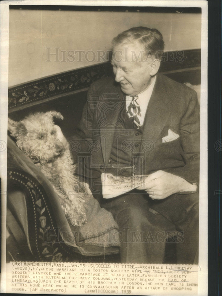 1939 Archibald Lindesav marriage Boston society divorce Earl Lindsay-Historic Images