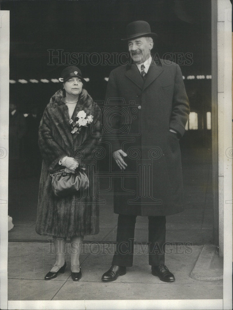 1930 Sir Ronald Lindsay British Diplomat &amp; Wife-Historic Images