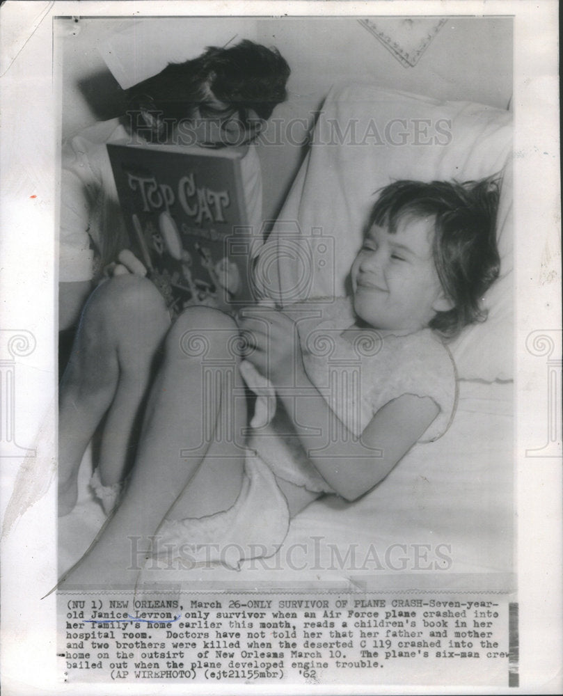 1962 Press Photo Seven-Year-Old Janice Levron - Historic Images