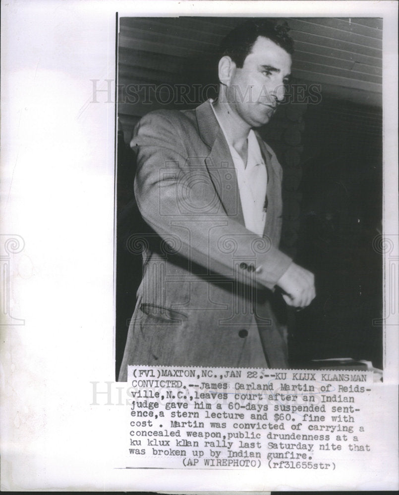 1958 James Garland Martin Indian Judge suspended sentence weapon - Historic Images