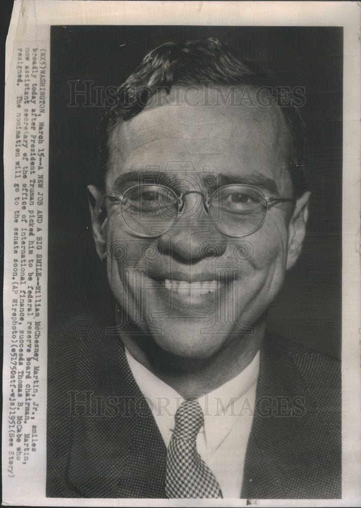 1951 William McChesney Martin Smile Broadly President Truman Pick-Historic Images