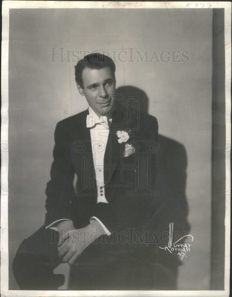 1938 Press Photo Everett Marshall American Opera Singer - Historic Images