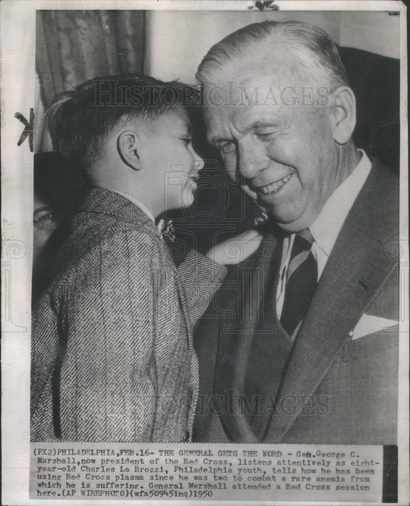 1950 United States General George C. Marshall & Red Cross President-Historic Images