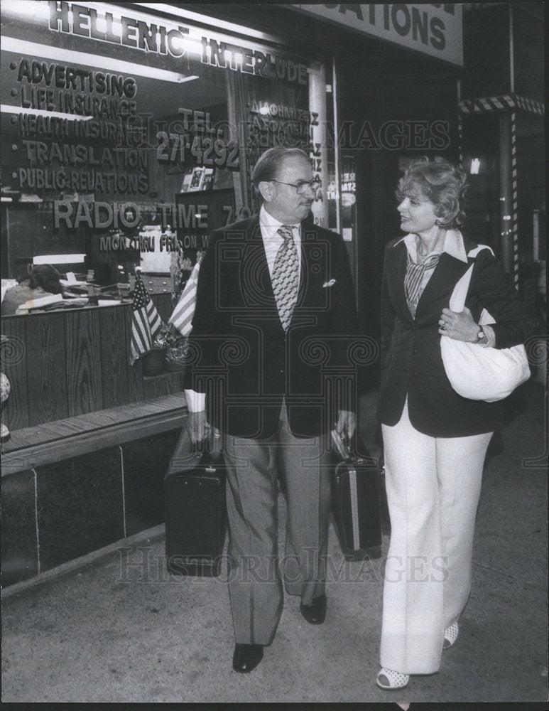 1977 Mr. &amp; Mrs. Yiannis Lambros Chicago Radio Show Host-Historic Images