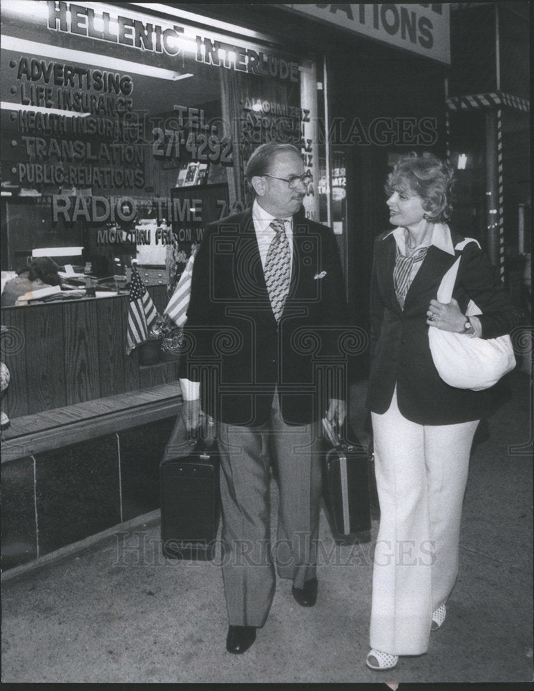 1977 Mr. & Mrs. Yiannis Lambros Chicago Radio Show Host-Historic Images