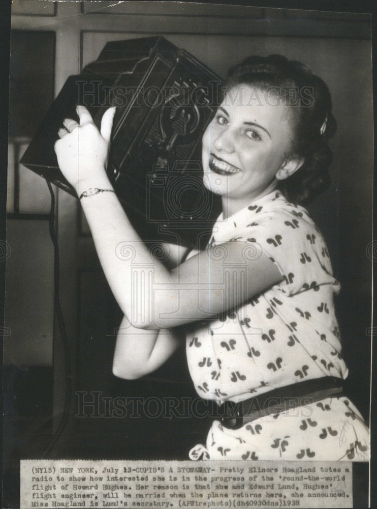 1938 Pretty Klinore Hoagland Tote Radio Show Interest Progress Hugh-Historic Images