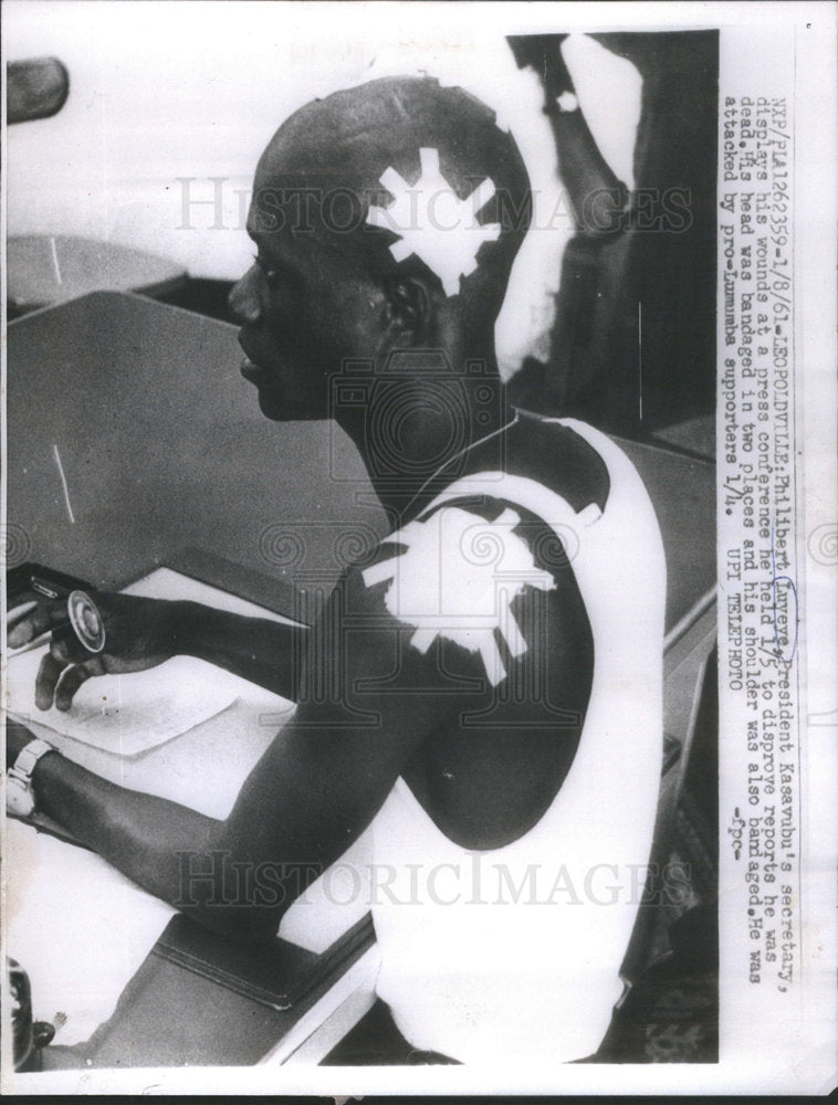 1961 Philibert Luyeye President Kasavubu's Secretary-Historic Images
