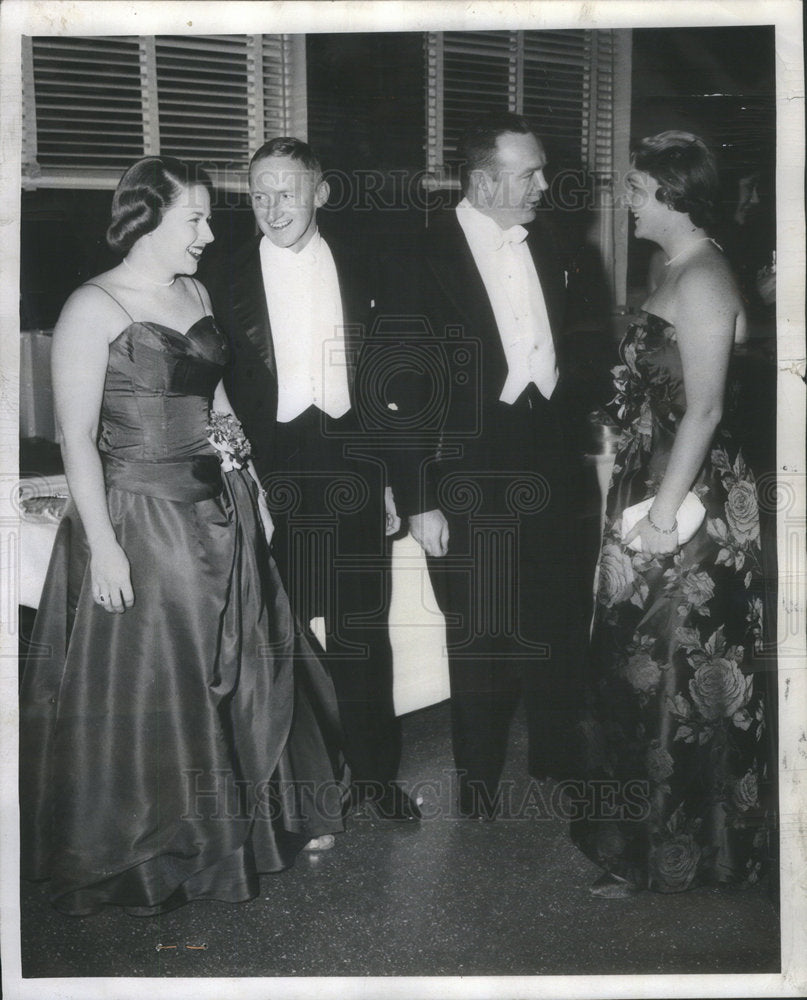 1958 Photo At Taverns Club Before The Ball Miss Anne Reynolds And Neal Kennedy-Historic Images