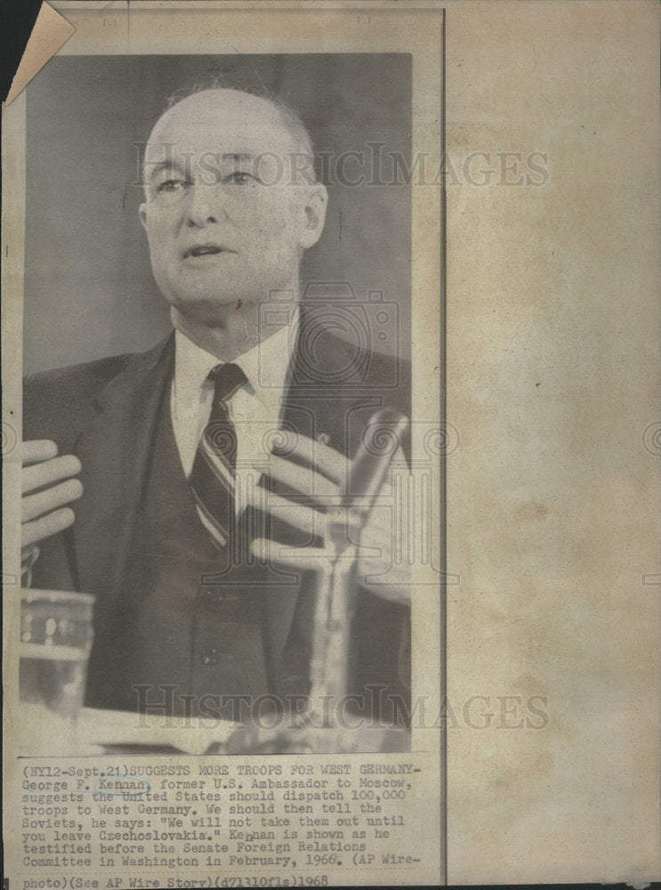 1966 George F. Kennan American Diplomat & Historian-Historic Images