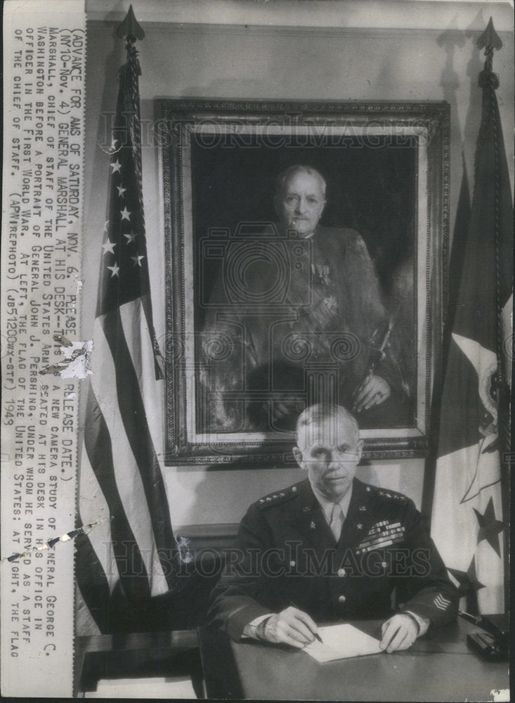 1949 General George Marshall United States Army John Pershing Staff-Historic Images