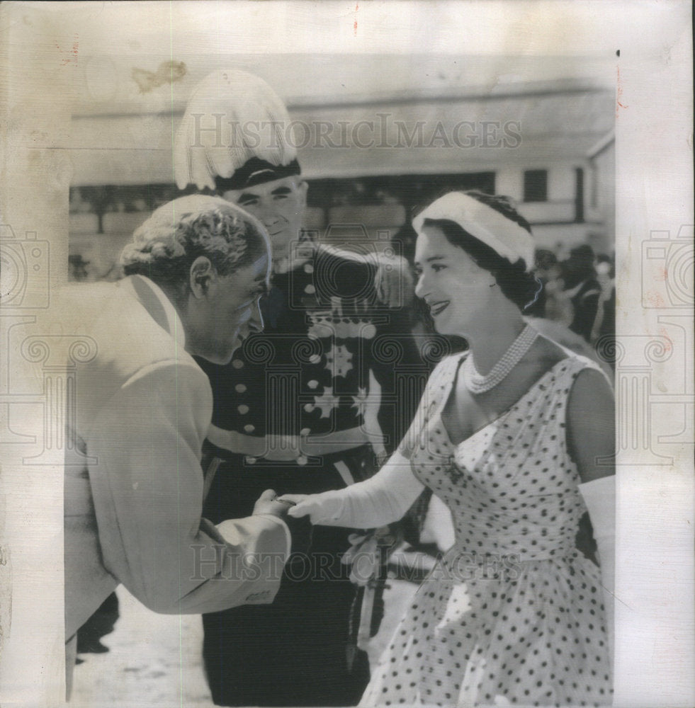 1955 Press Photo Princess Margaret Britain Kingdom N W Manley Chief Minister - Historic Images