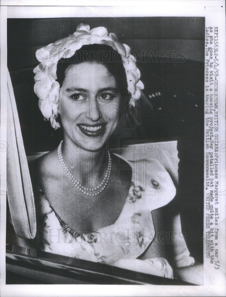 1958 PRINCESS MARGARET-Historic Images