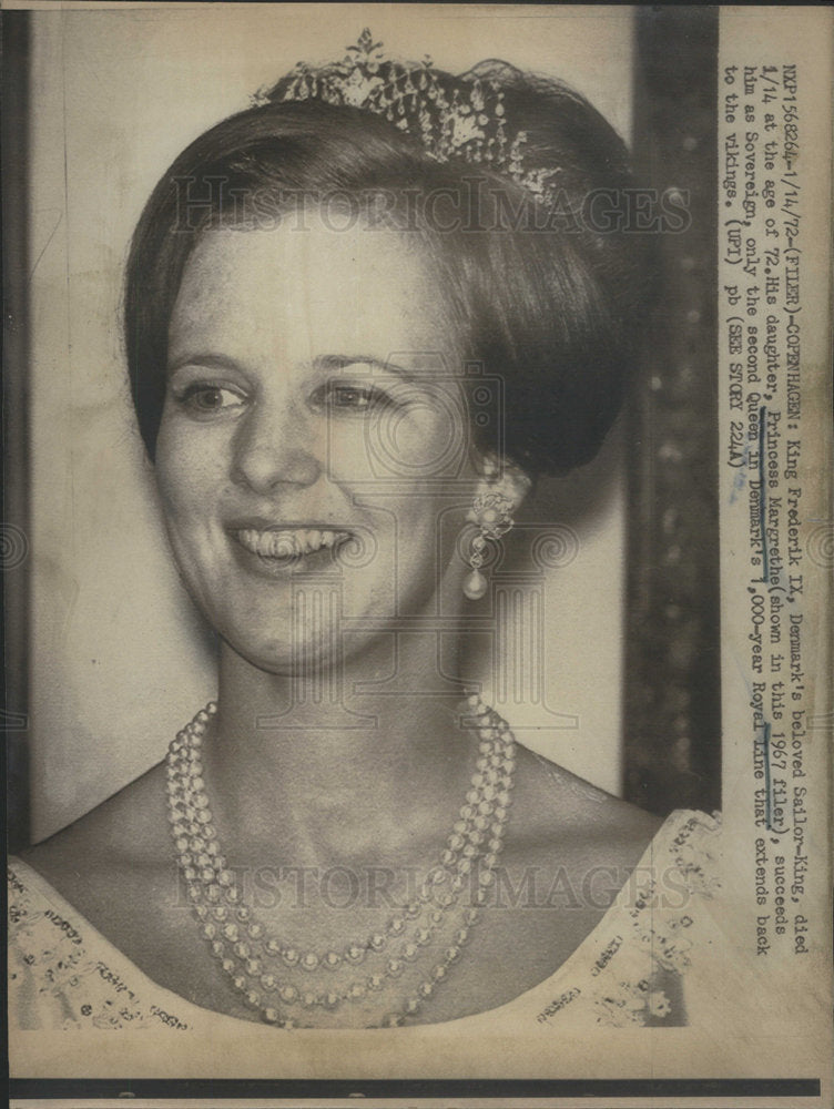 1972  Princess Margrethe II Denmark Royal Family-Historic Images