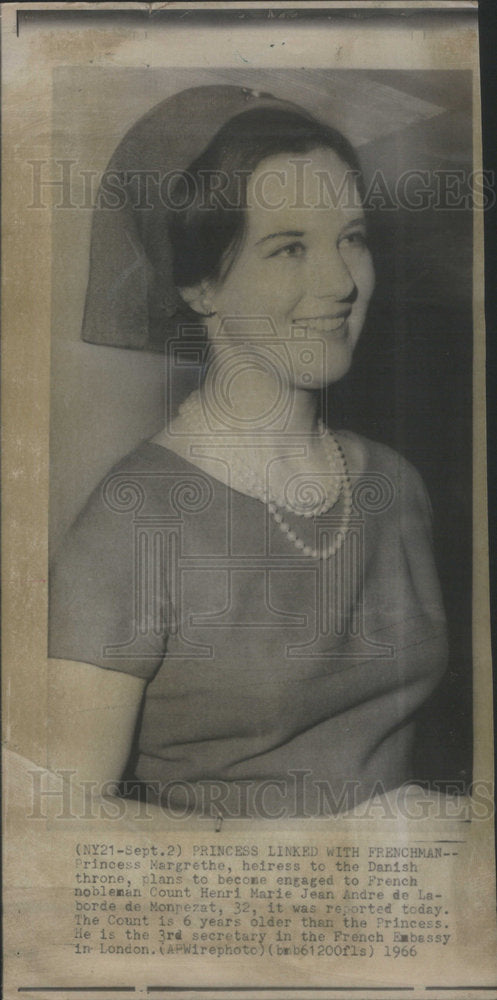 1966 Princess Margrethe Denmark Royalty-Historic Images