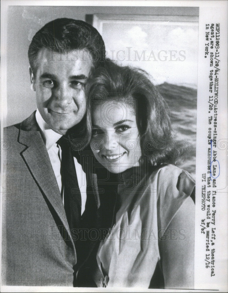 1964 Actress Singer Abbe Lane Fiance Perry Loff - Historic Images